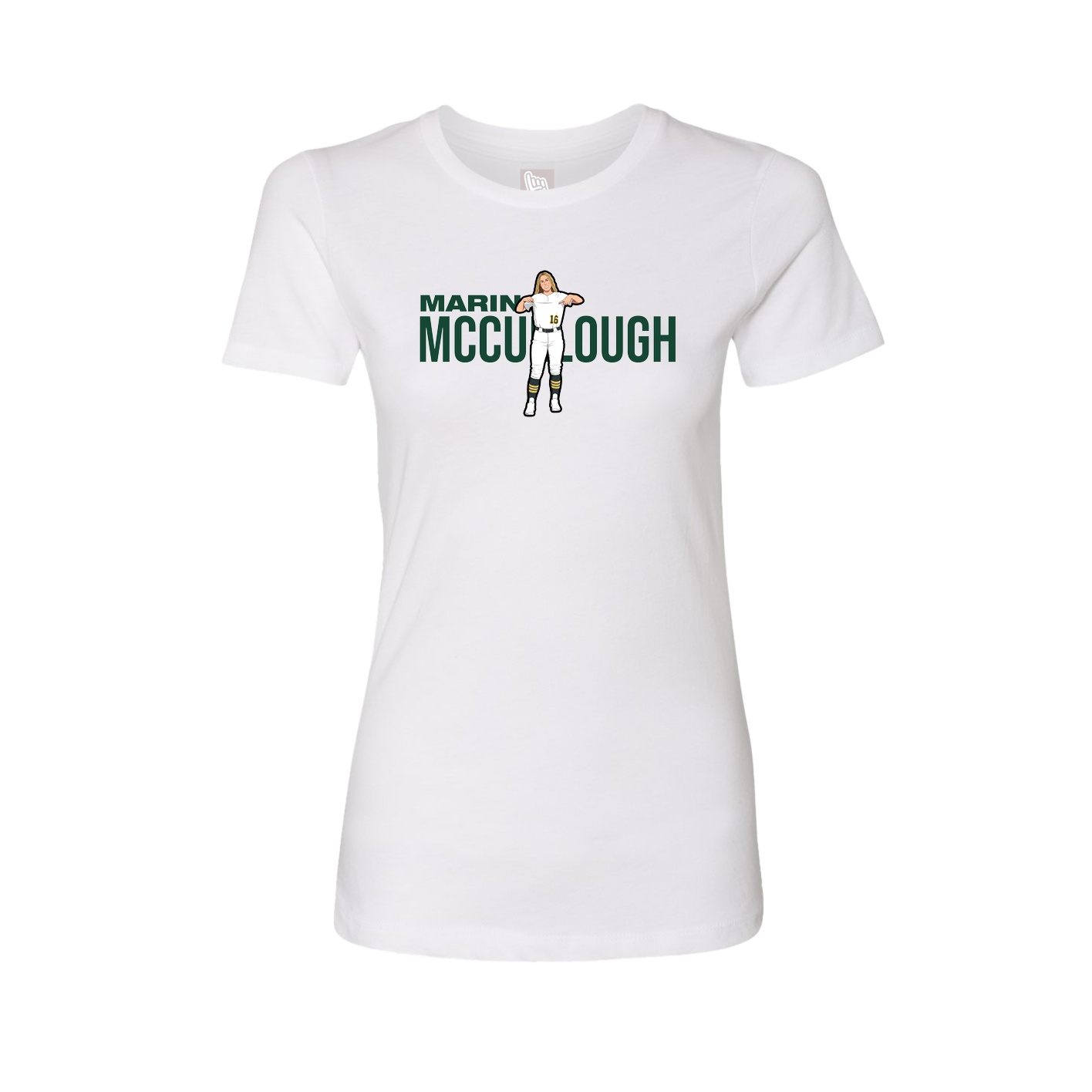 Womens Tee — Player Name in White
