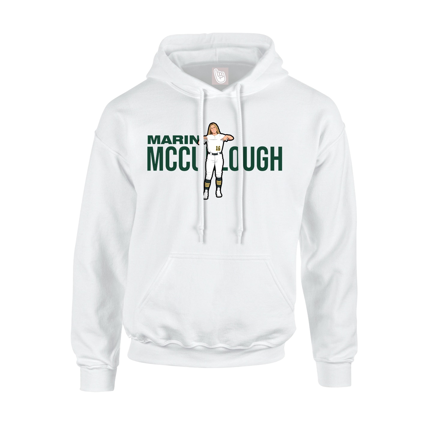 Youth Hoodie — Player Name in White