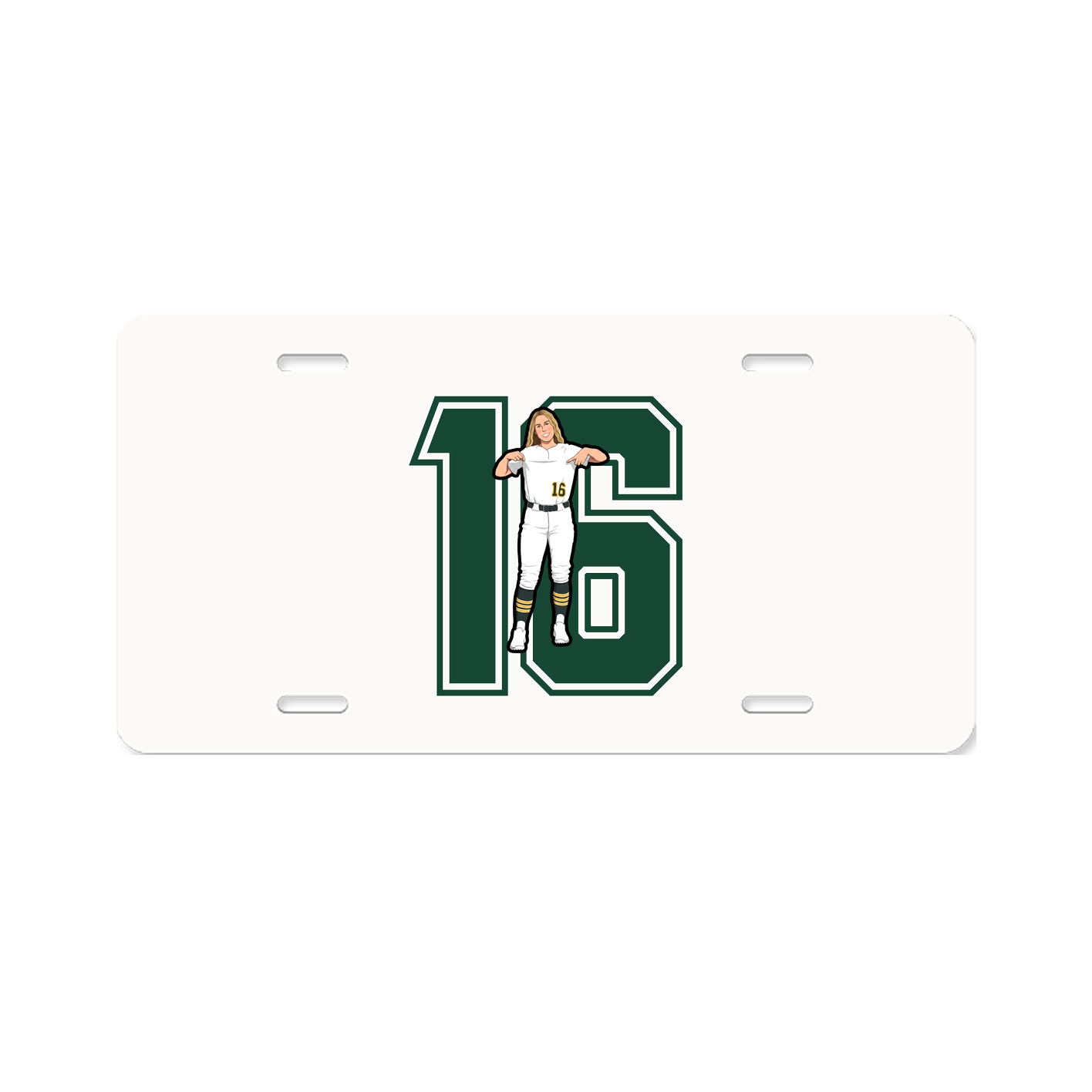 License Plate — Number in Classic