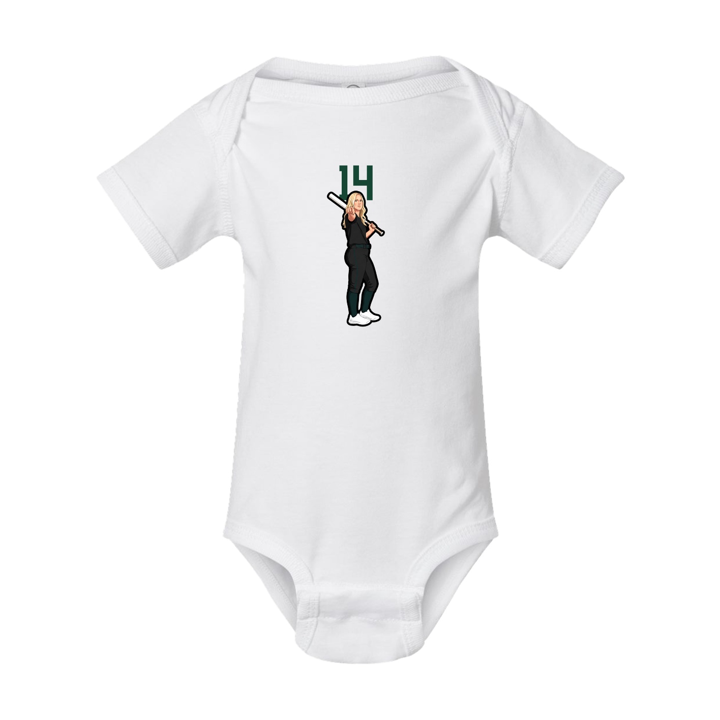 Baby Onesie — Number Top in White