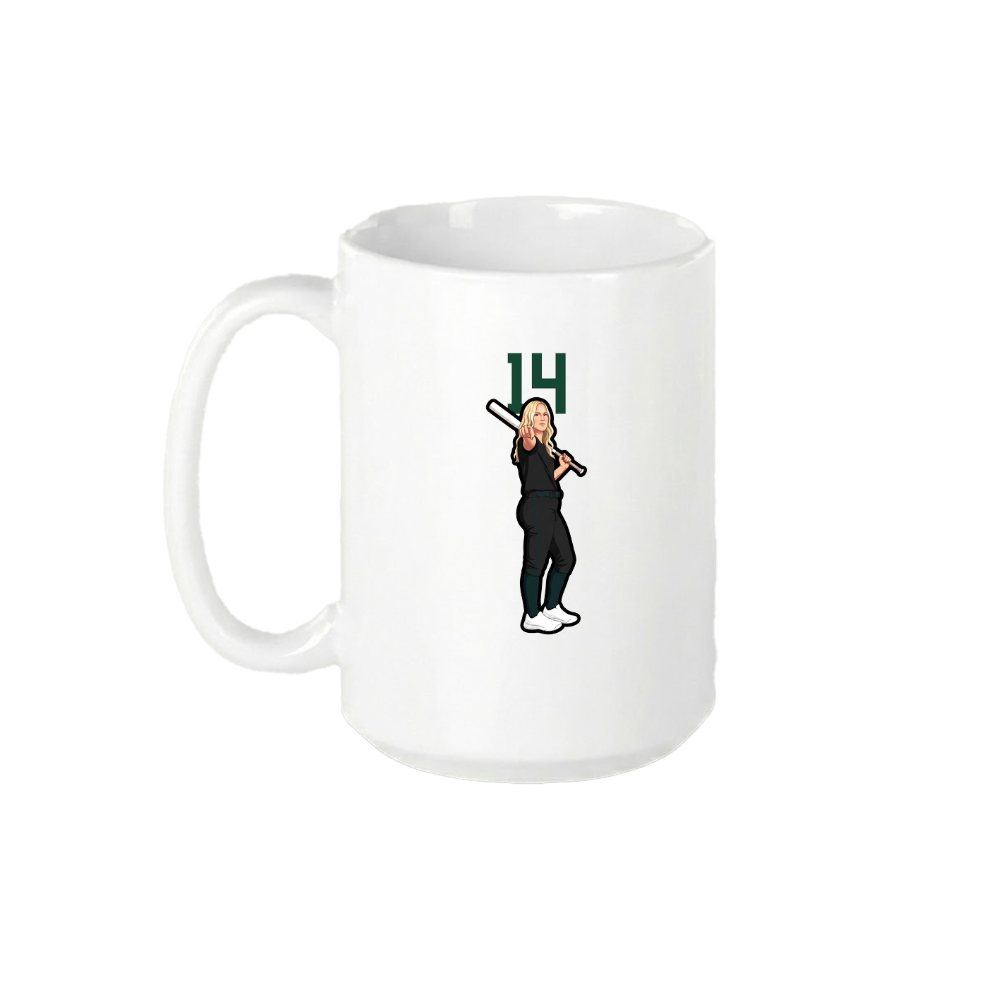 15oz Coffee Mug — Number Top in White