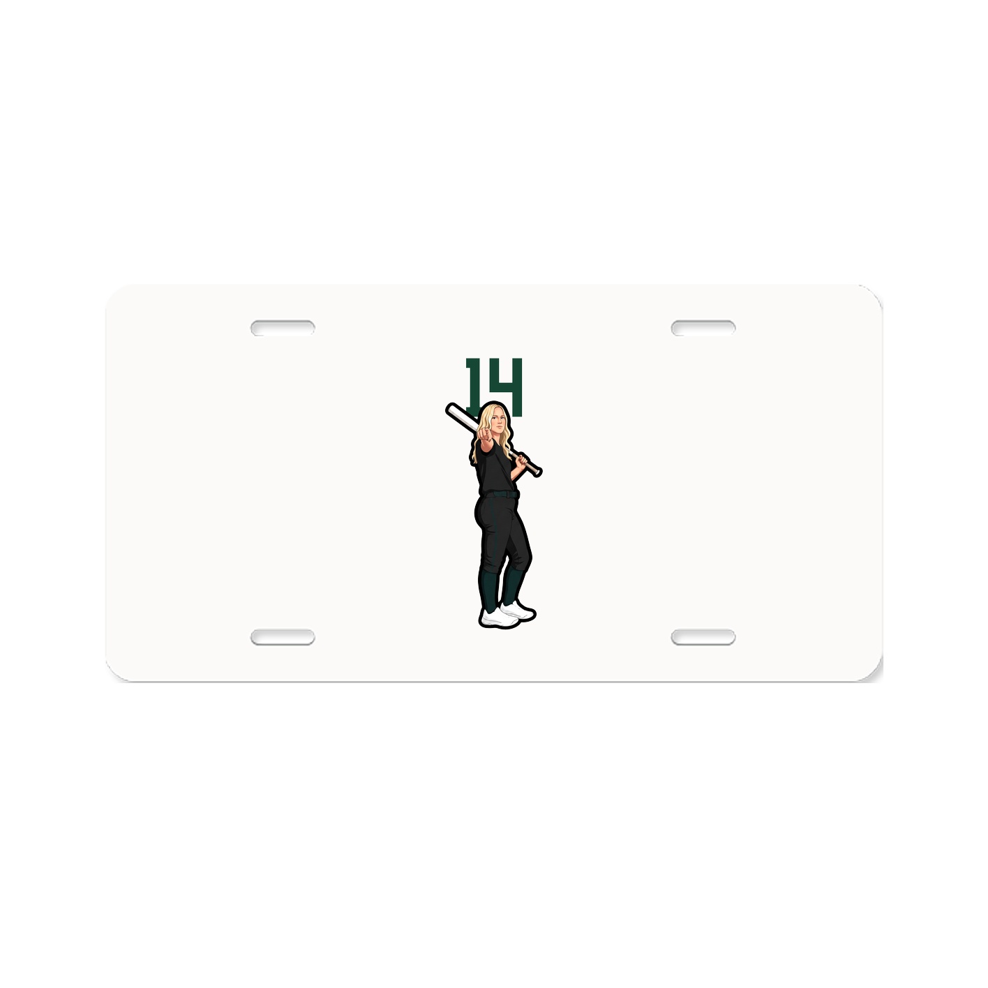 License Plate — Number Top in Classic
