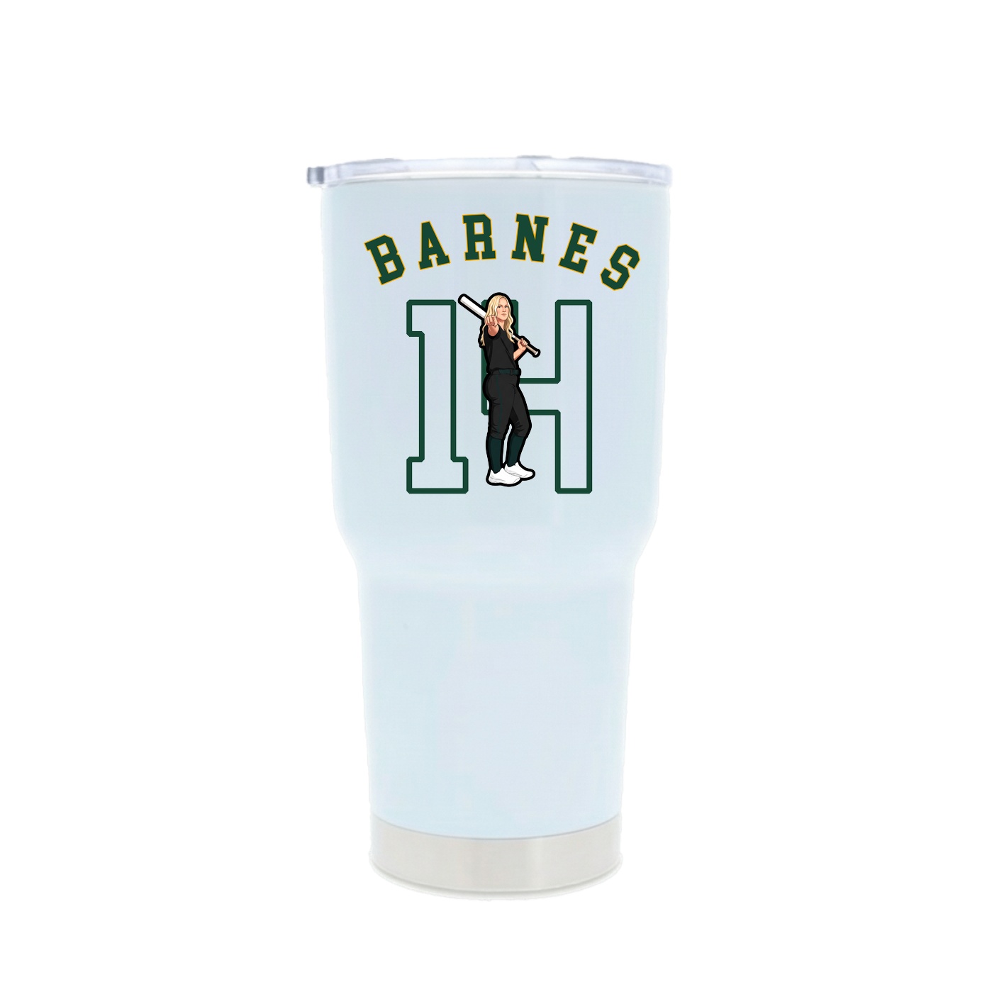30oz Stainless Steel Tumbler — Shirsey Arch in White