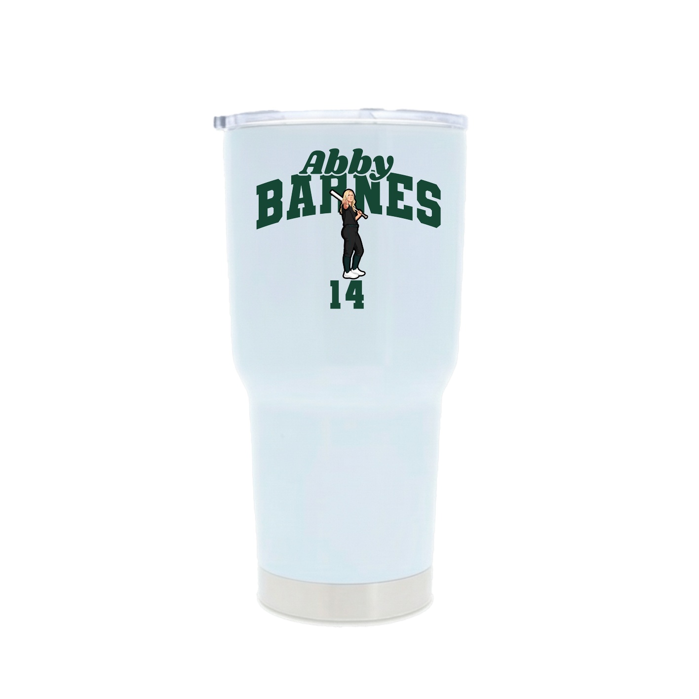 30oz Stainless Steel Tumbler — Signature Arch in White