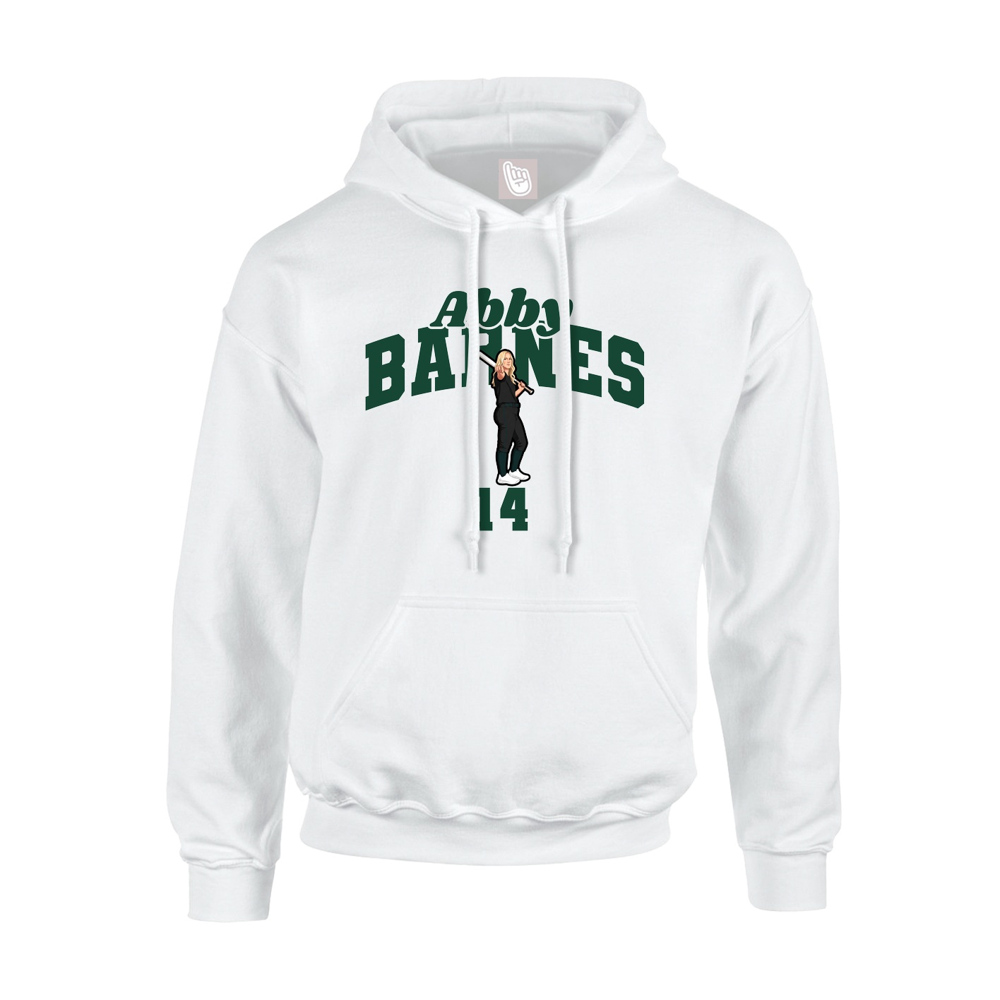 Youth Hoodie — Signature Arch in White