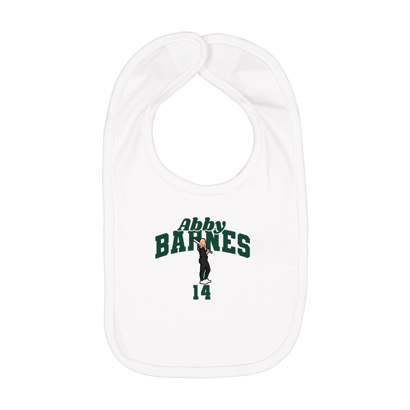 Infant Bib — Signature Arch in White