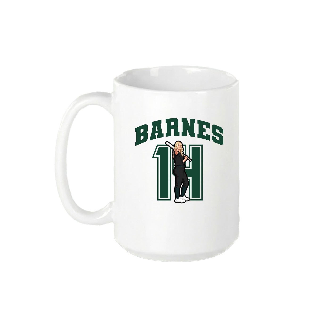 15oz Coffee Mug — Number in White