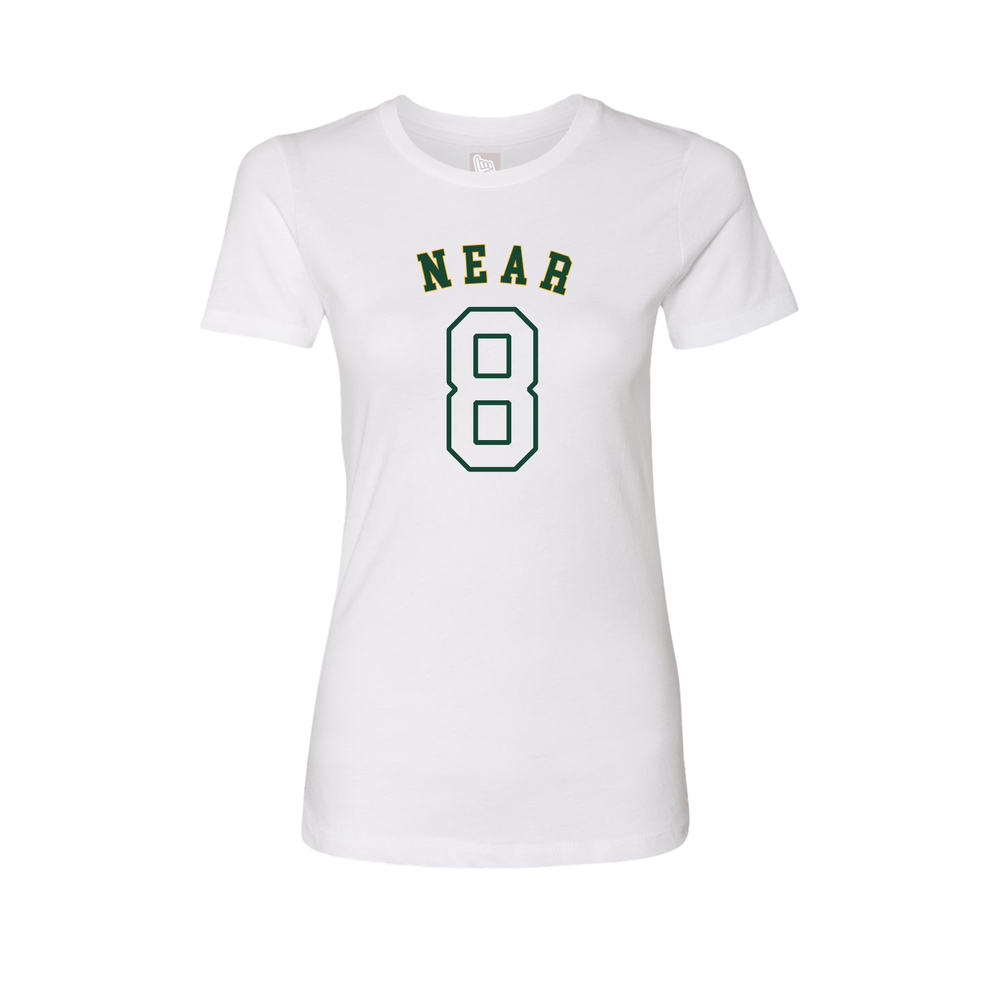 Fitted Women's Tee — Shirsey Arch in White