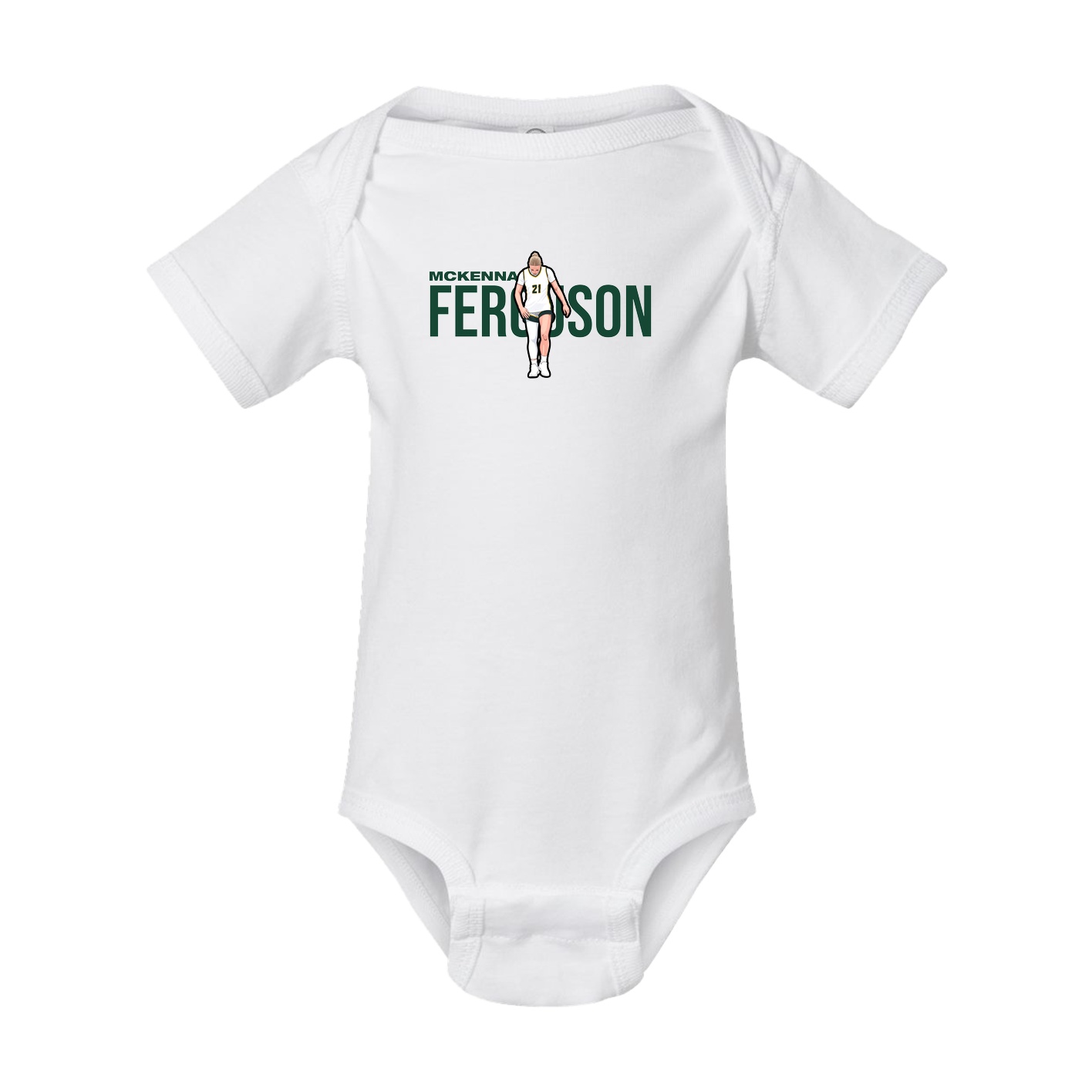 Baby Onesie — Player Name in White