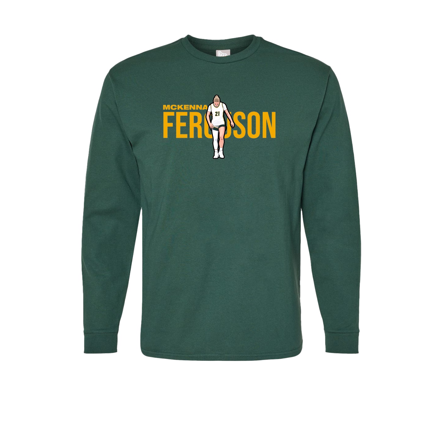 Long Sleeve Tee — Player Name in Green
