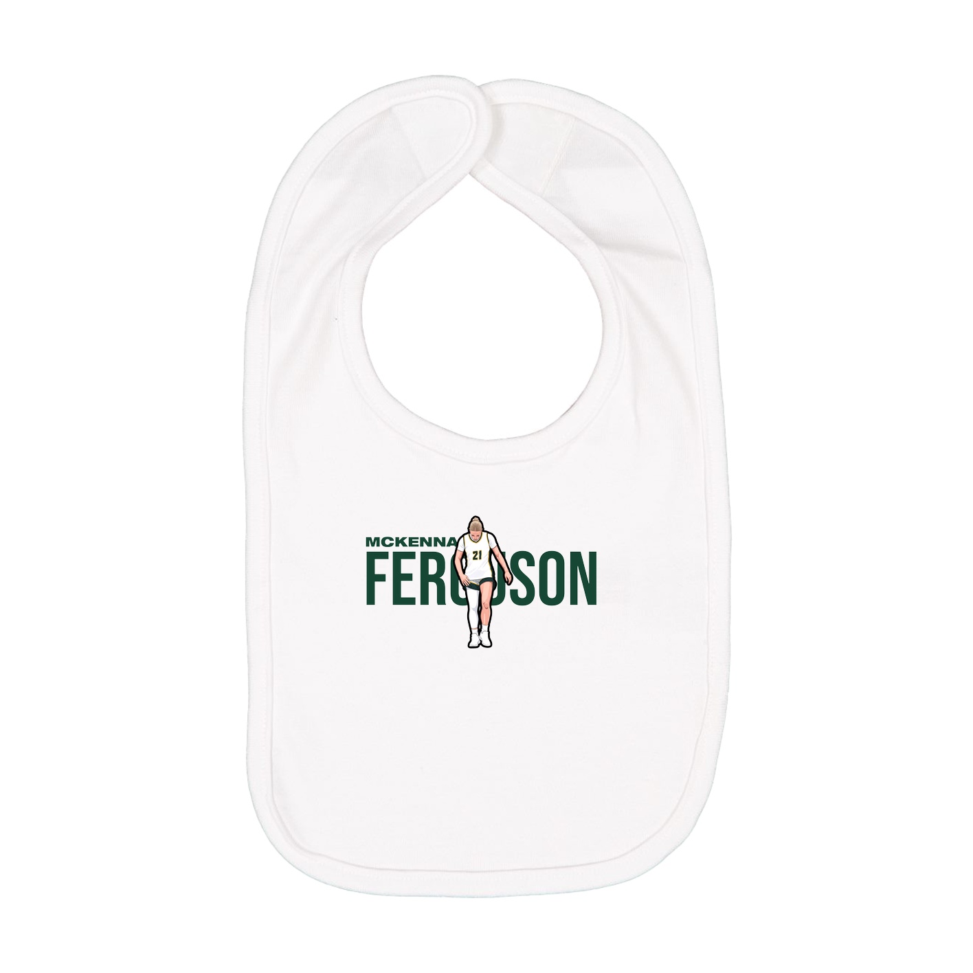 Infant Bib — Player Name in White