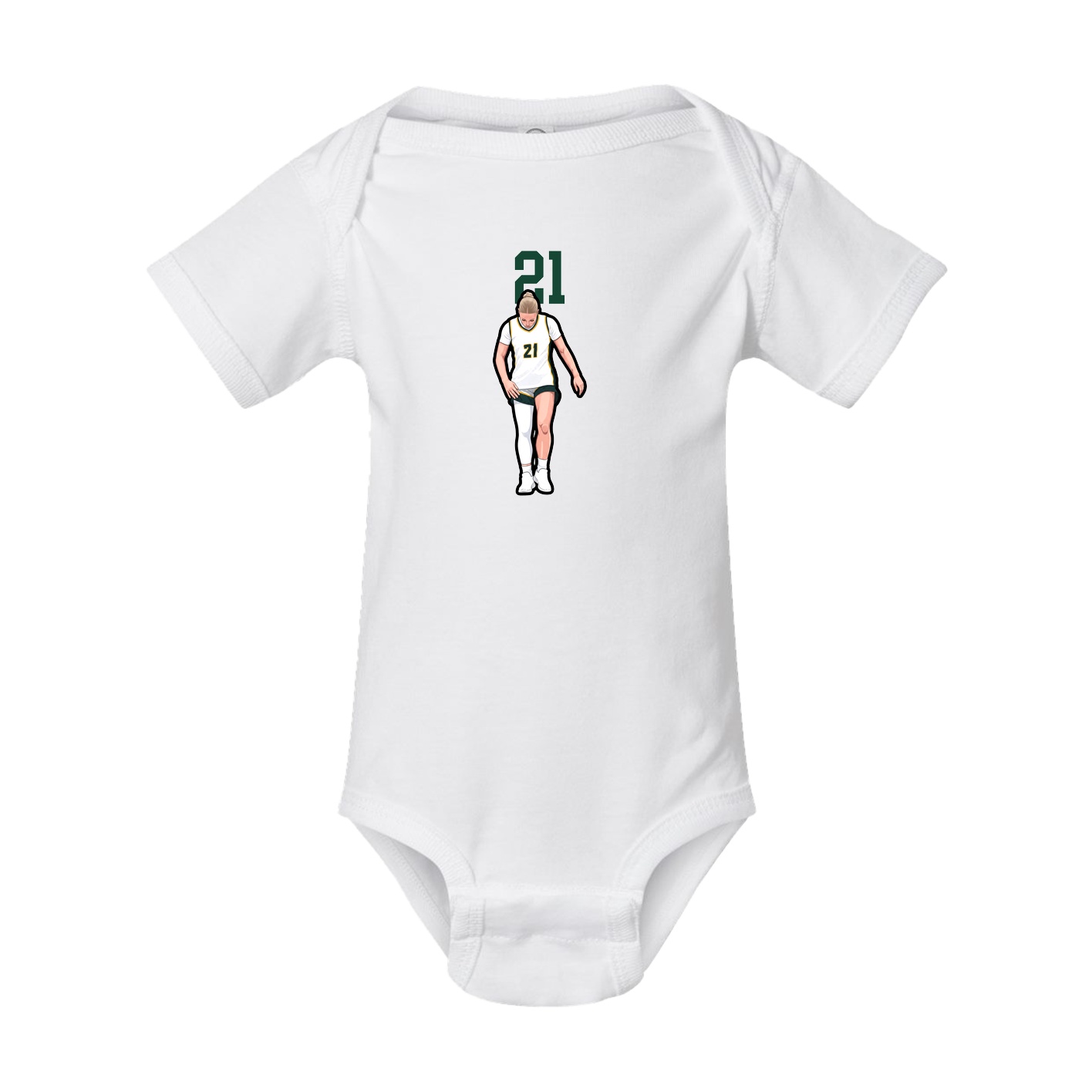 Baby Onesie — Number Top in White