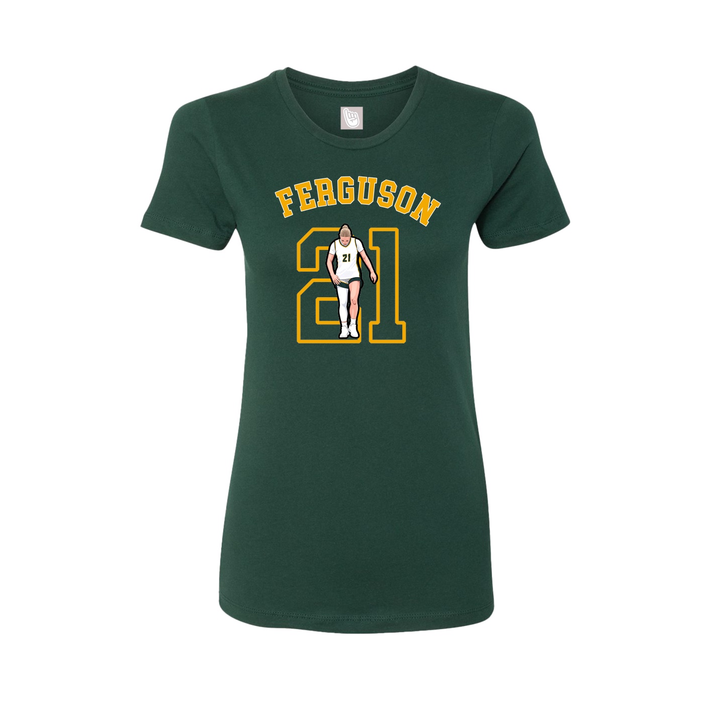 Fitted Women's Tee — Shirsey Arch in Green