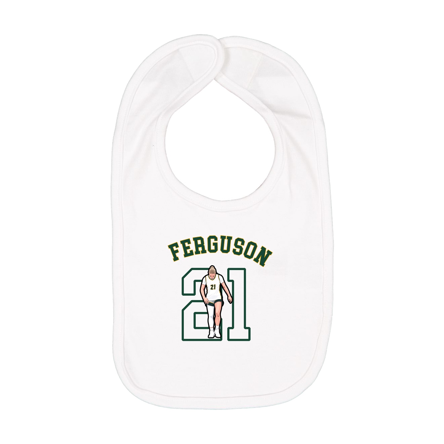 Infant Bib — Shirsey Arch in White