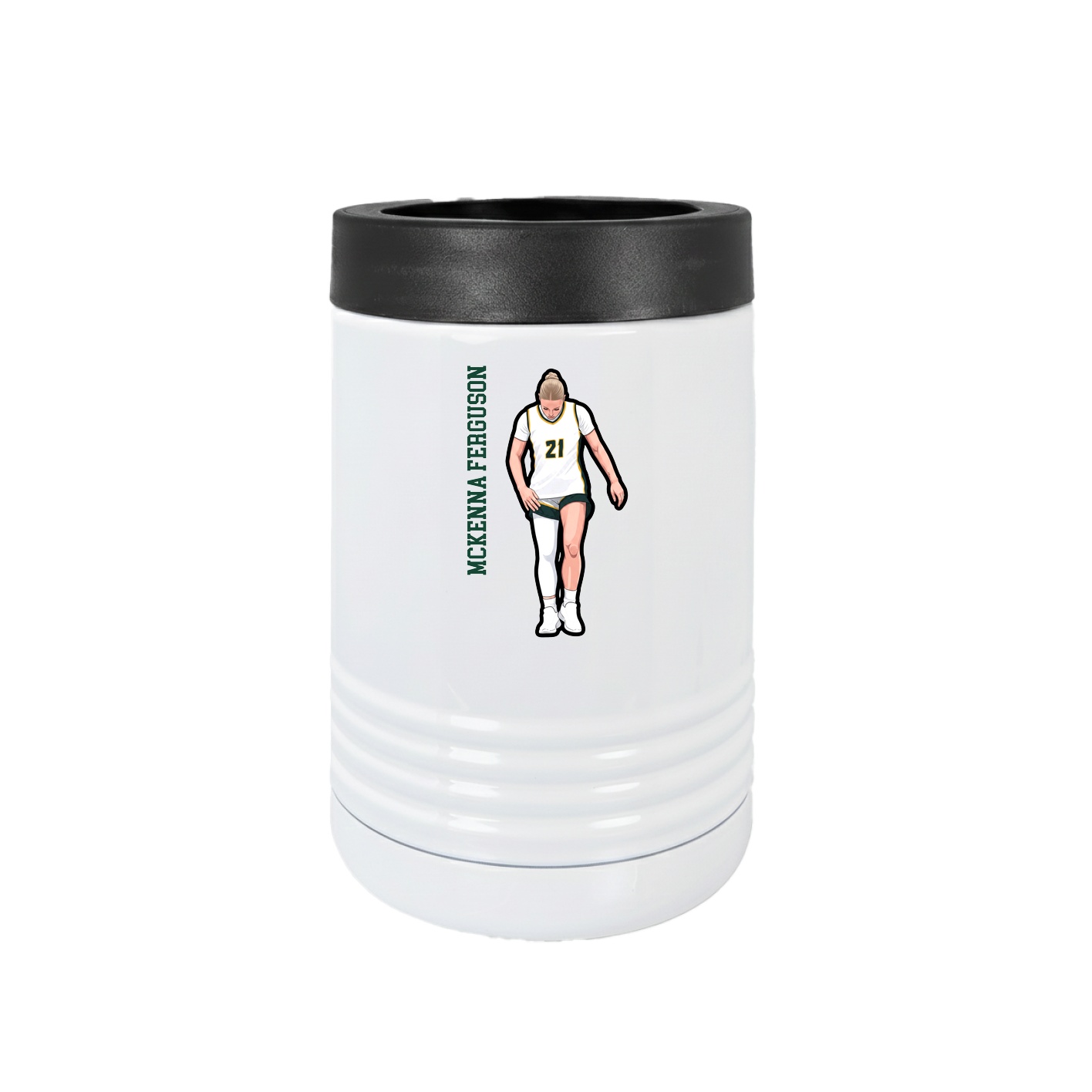 Beverage Holder — Name Vertical in White