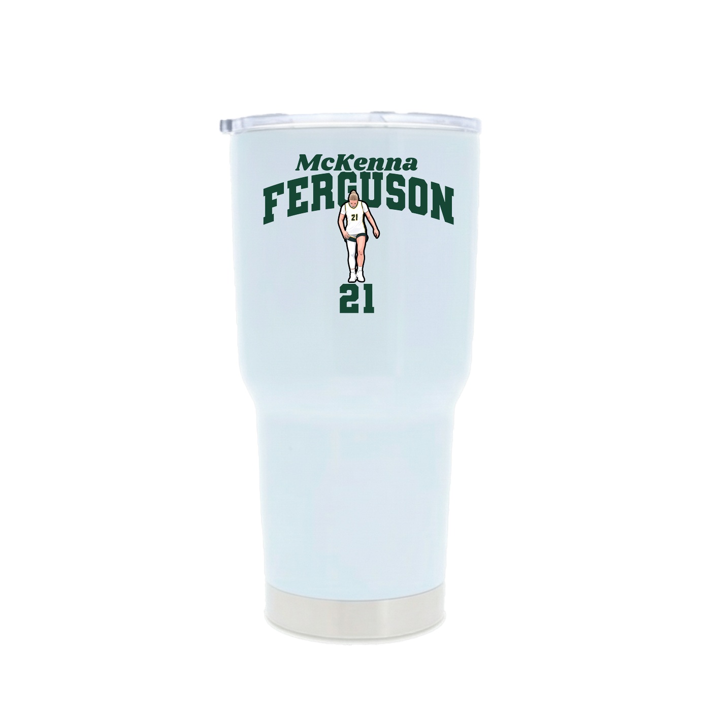 30oz Stainless Steel Tumbler — Signature Arch in White