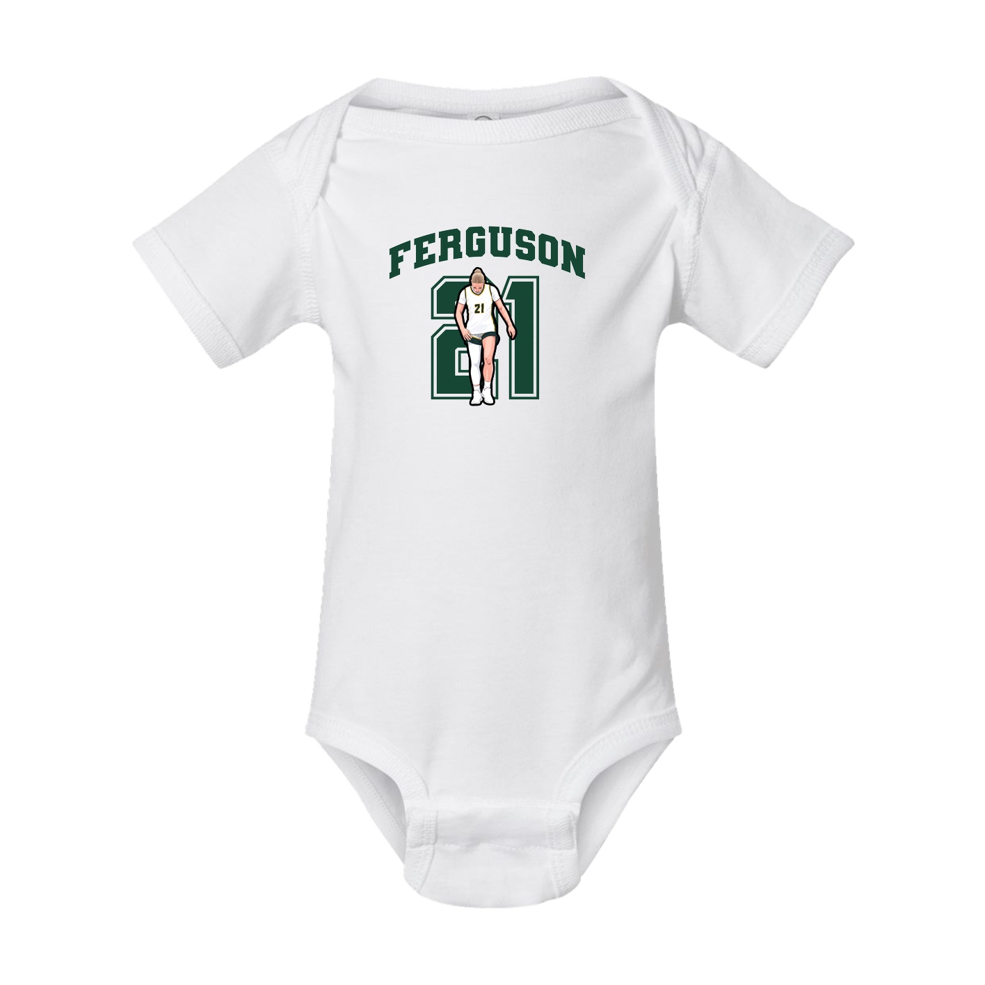 Baby Onesie — Number in White