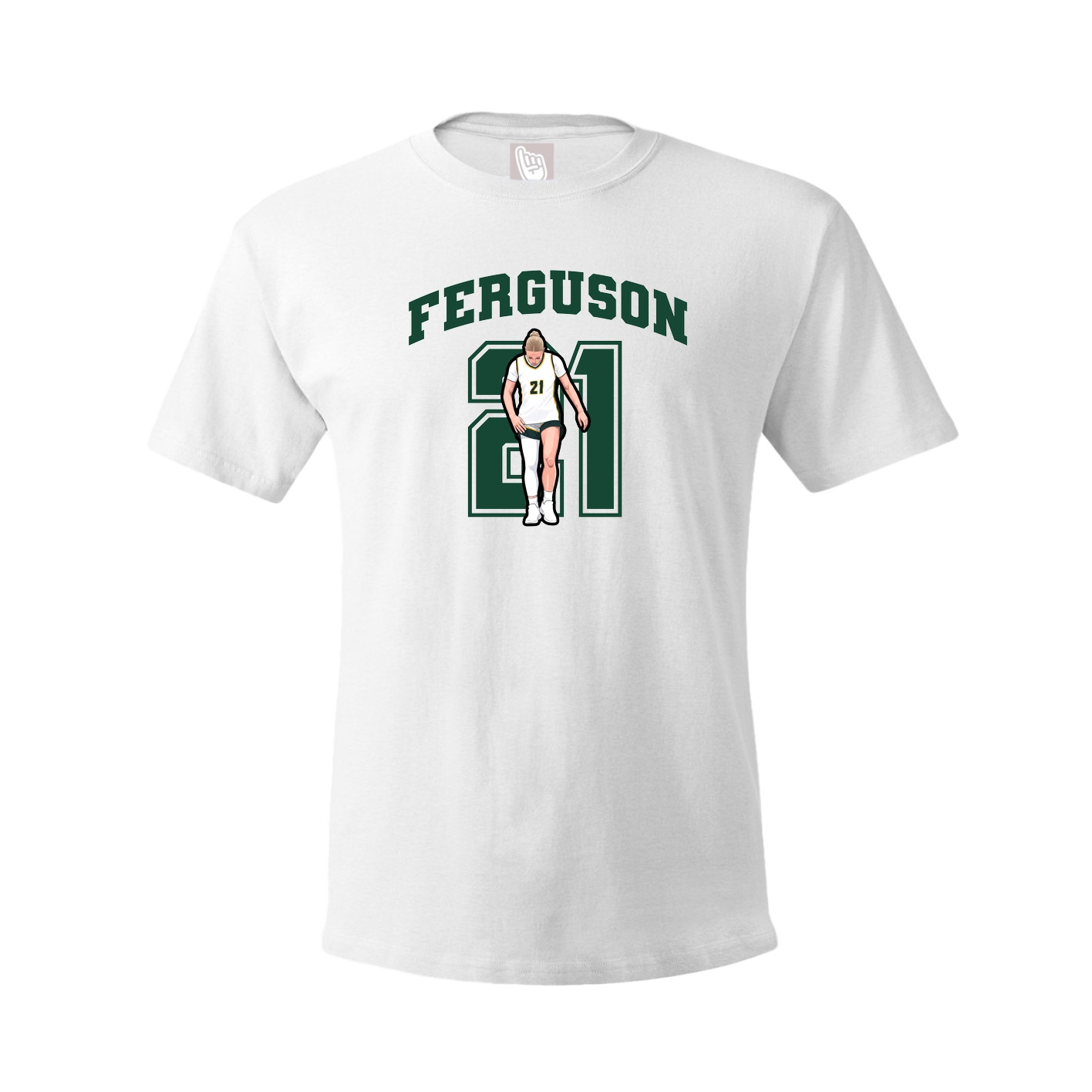 Youth Tee — Number in White