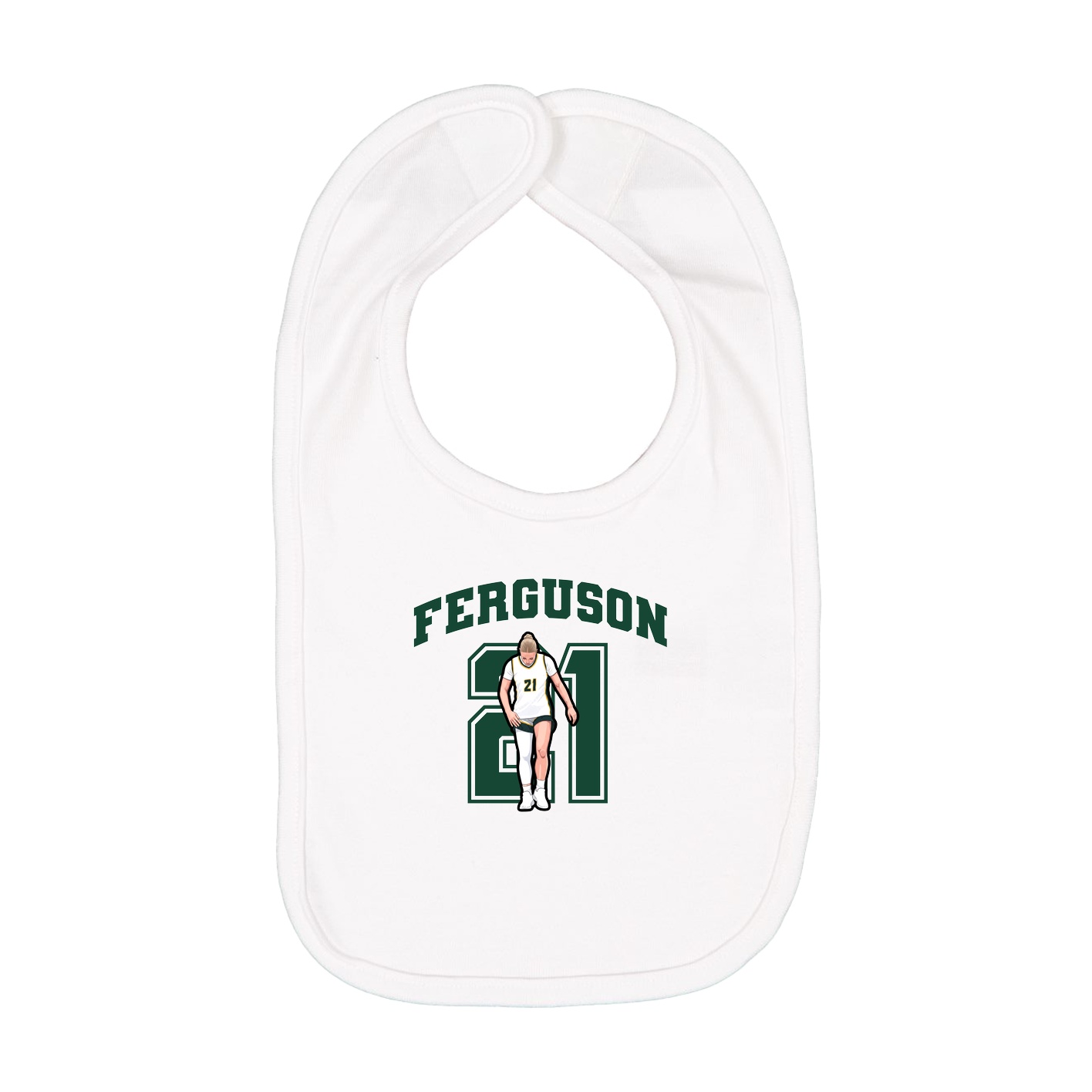 Infant Bib — Number in White