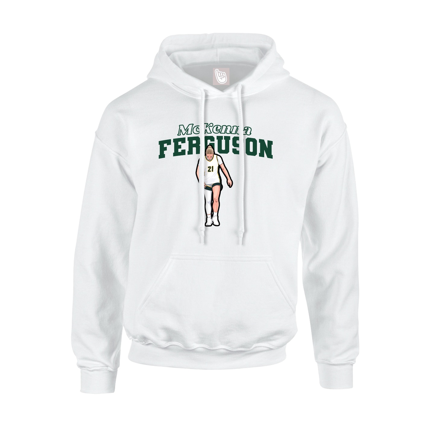Hoodie — Name Arch in White