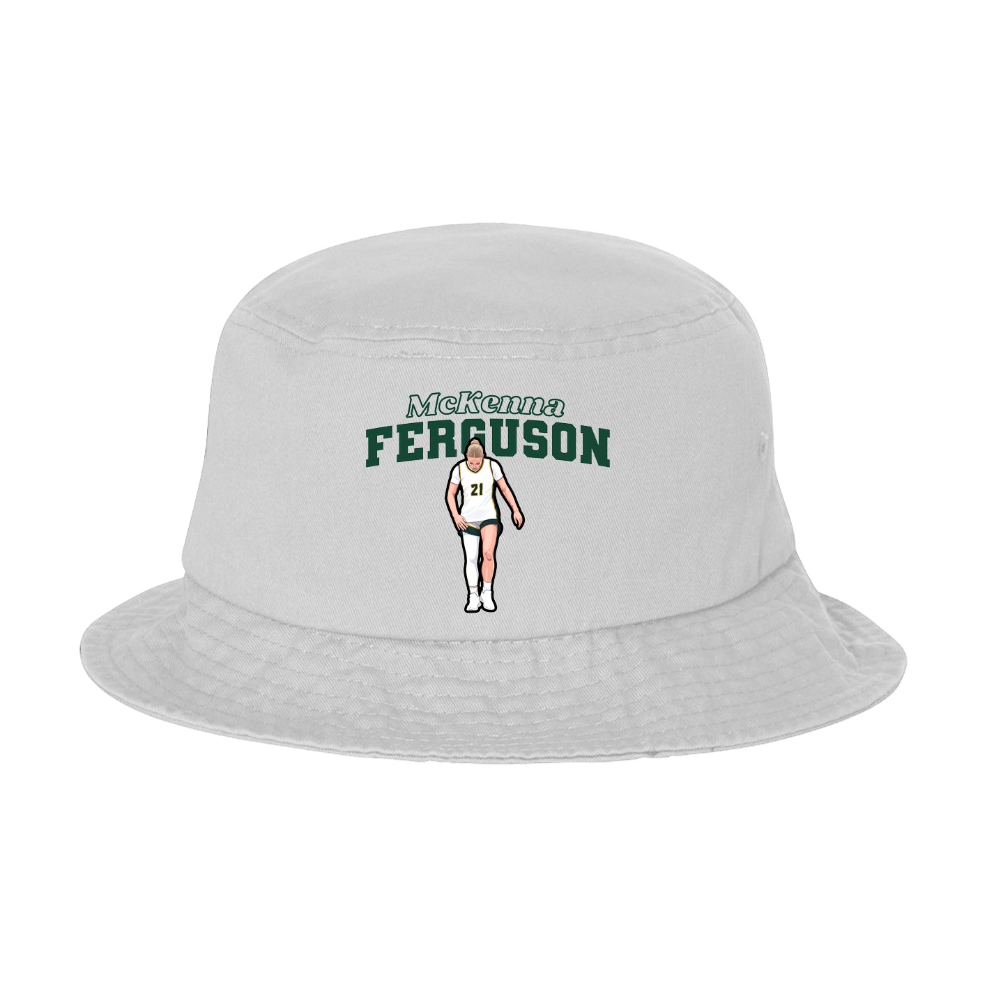 Bucket Cap — Name Arch in White
