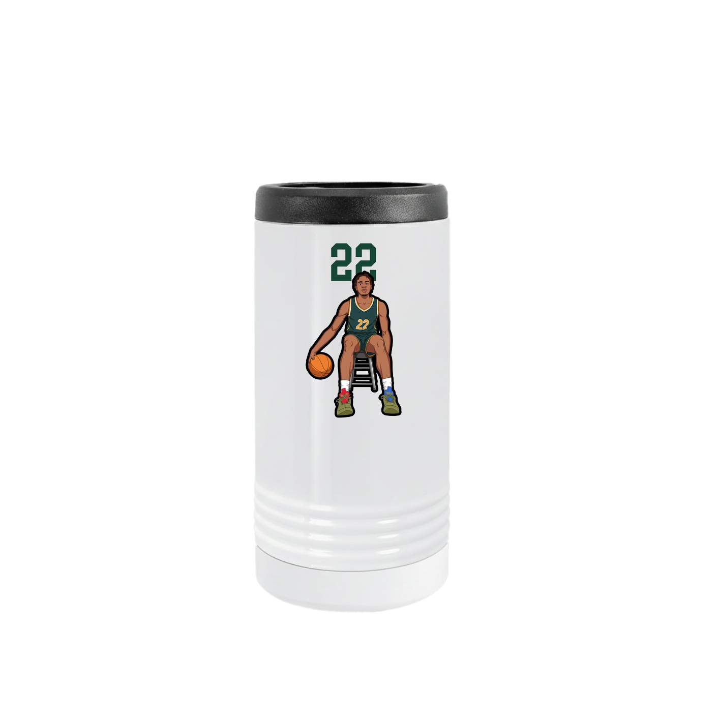 Slim Beverage Holder — Number Top in White