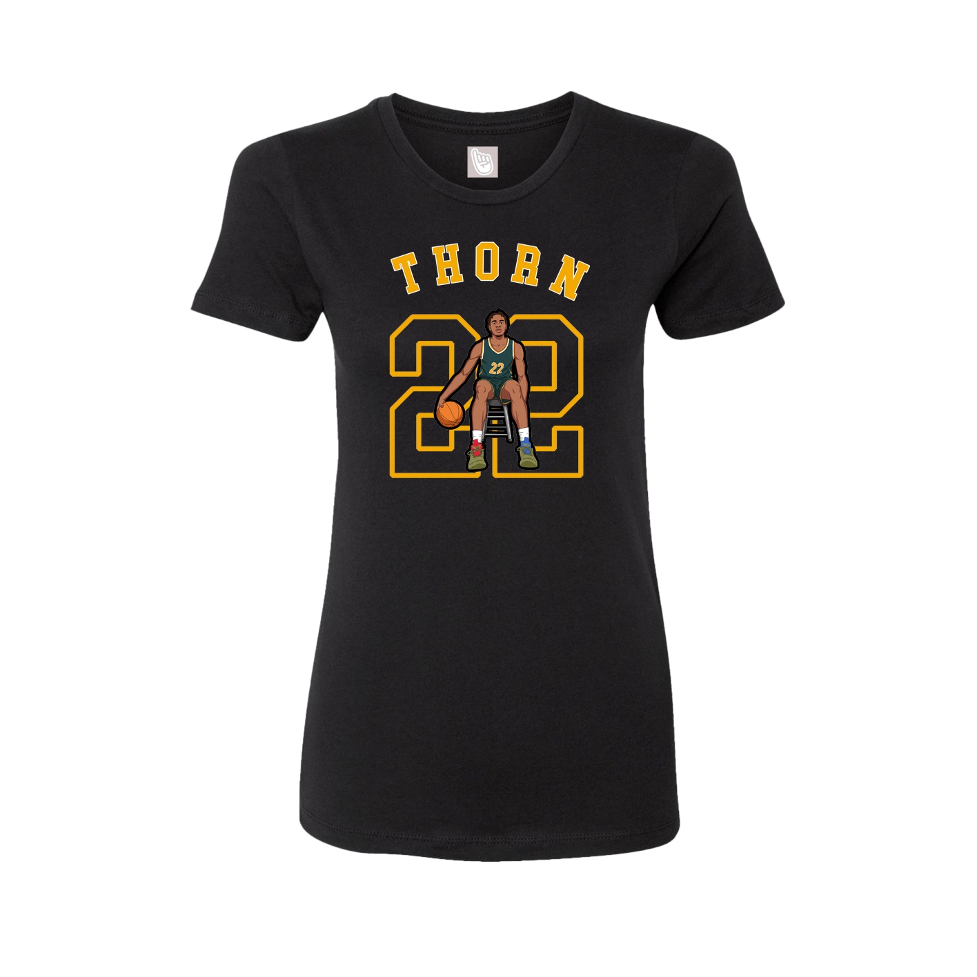 Fitted Women's Tee — Shirsey Arch in Black
