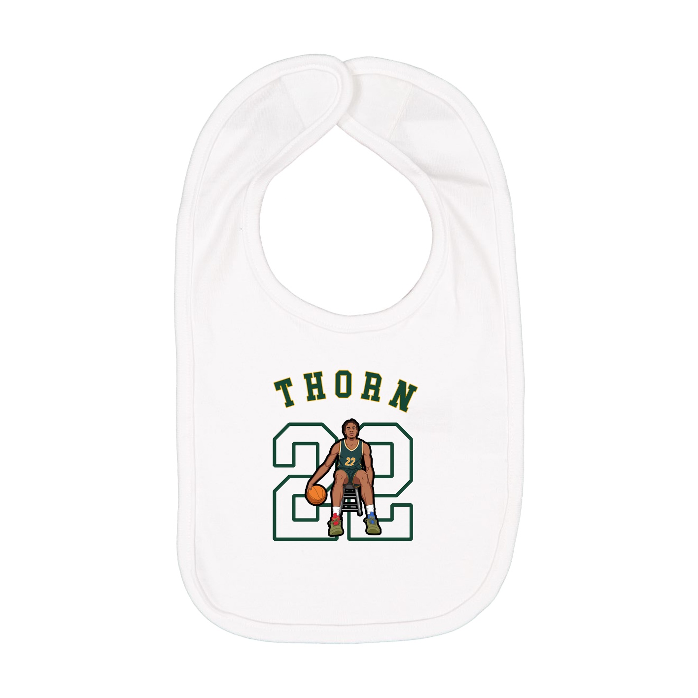 Infant Bib — Shirsey Arch in White