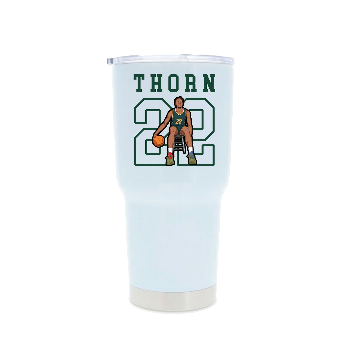 30oz Stainless Steel Tumbler — Shirsey in White