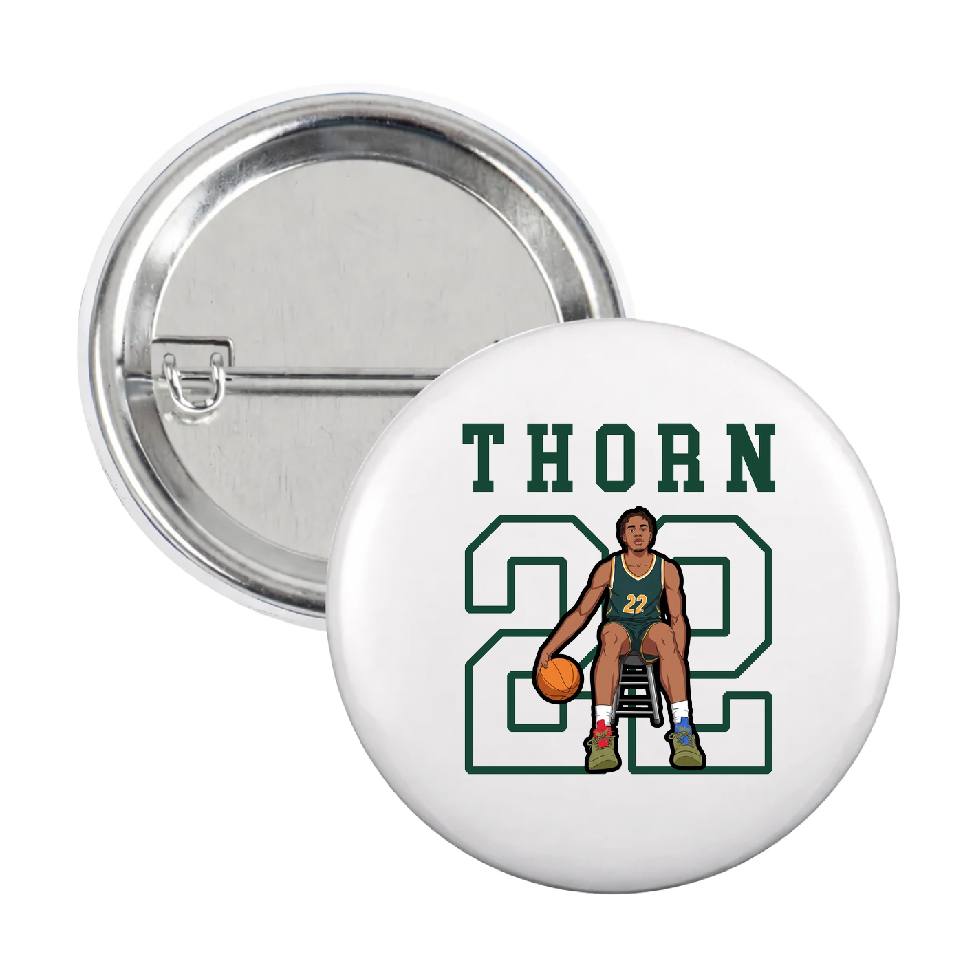 Game Day Button — Shirsey in White