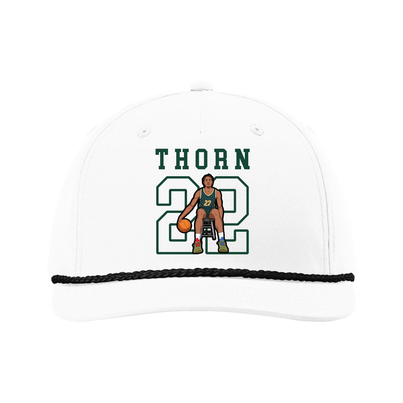 Five-Panel Classic Rope Cap — Shirsey in White