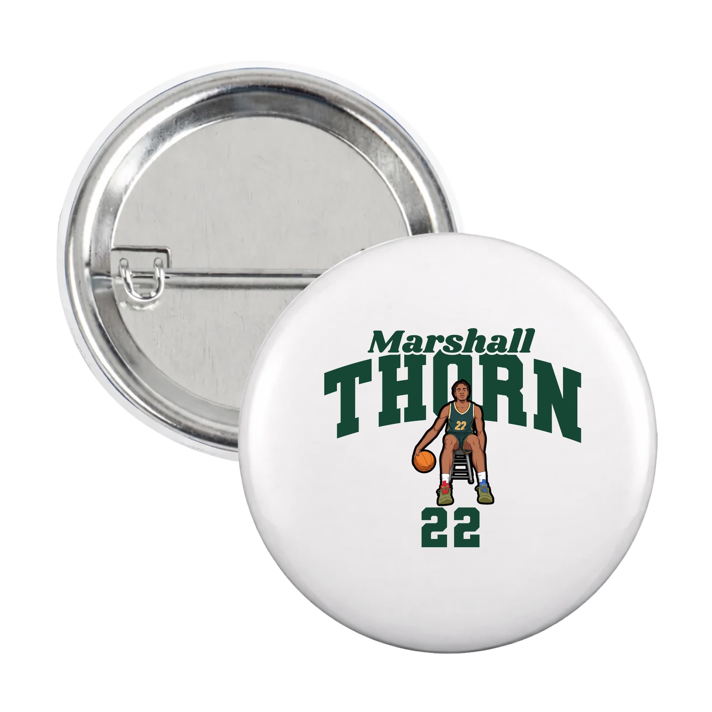 Game Day Button — Signature Arch in White