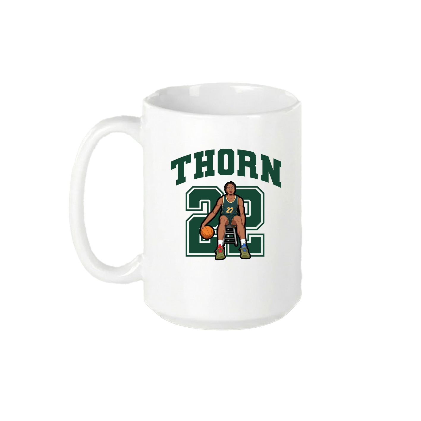 15oz Coffee Mug — Number in White