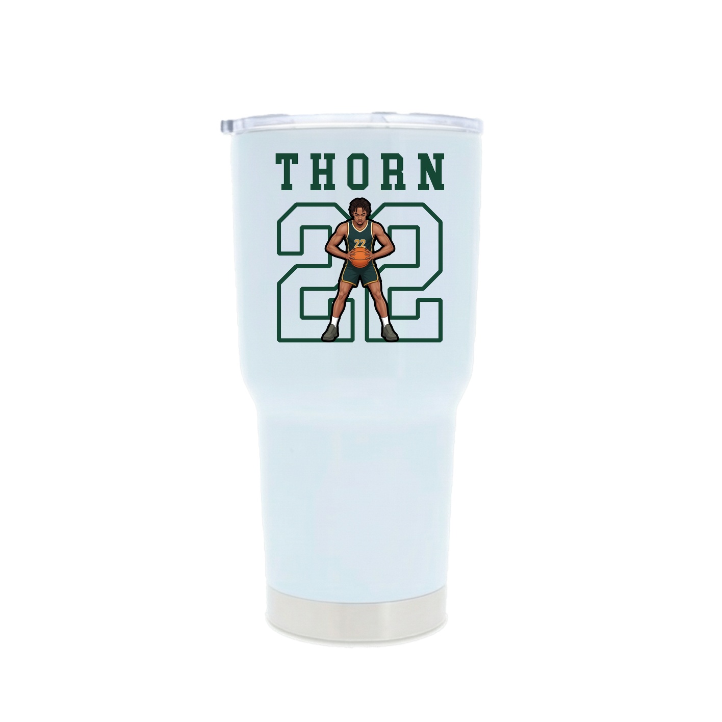 30oz Stainless Steel Tumbler — Shirsey in White