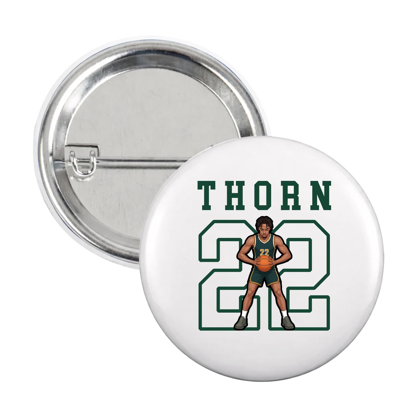 Game Day Button — Shirsey in White