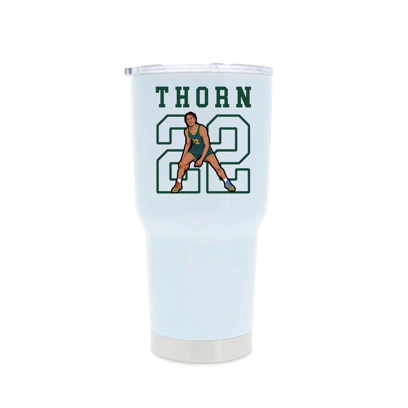 30oz Stainless Steel Tumbler — Shirsey in White