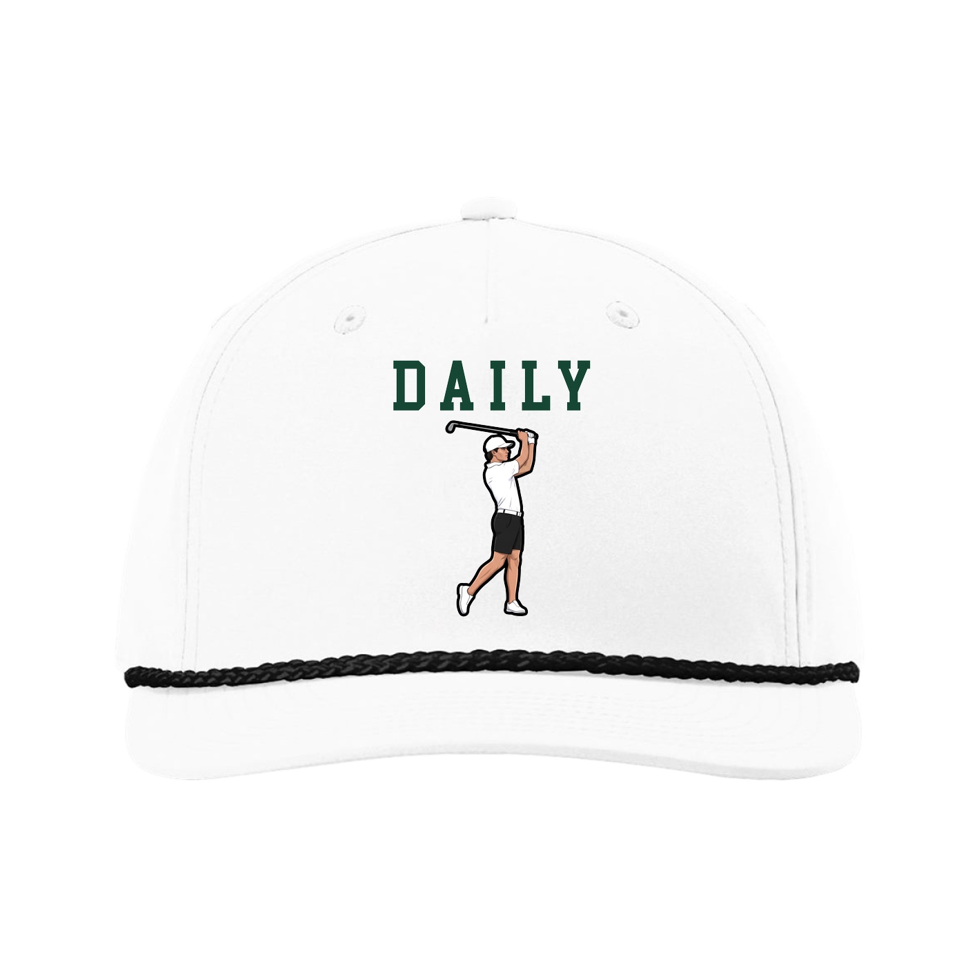 Five-Panel Classic Rope Cap — Shirsey in White