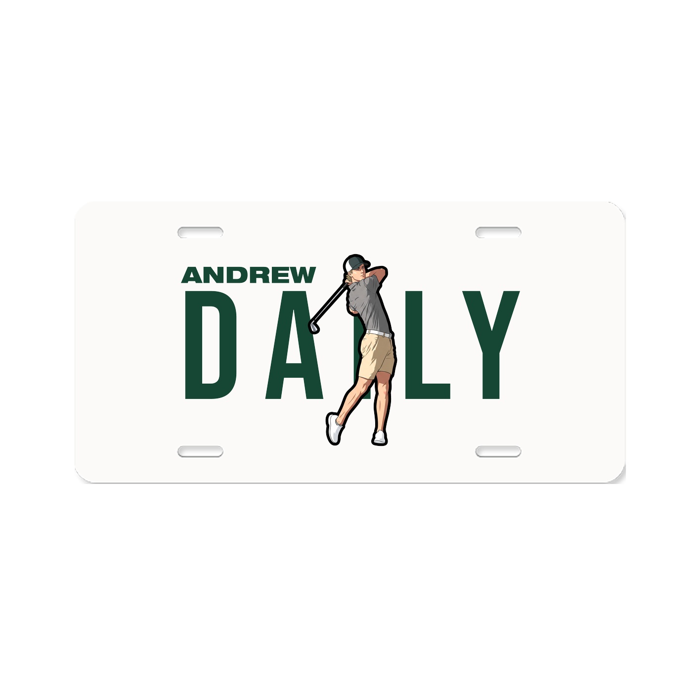 License Plate — Player Name in Classic