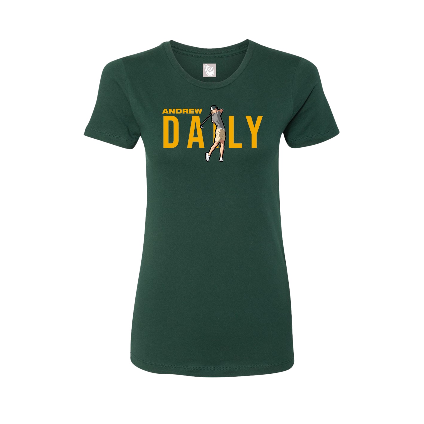 Fitted Women's Tee — Player Name in Green
