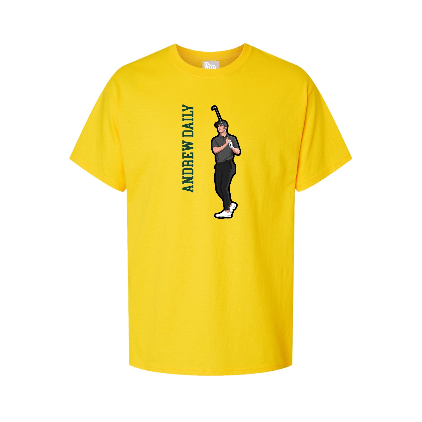 Youth Tee — Name Vertical in Gold