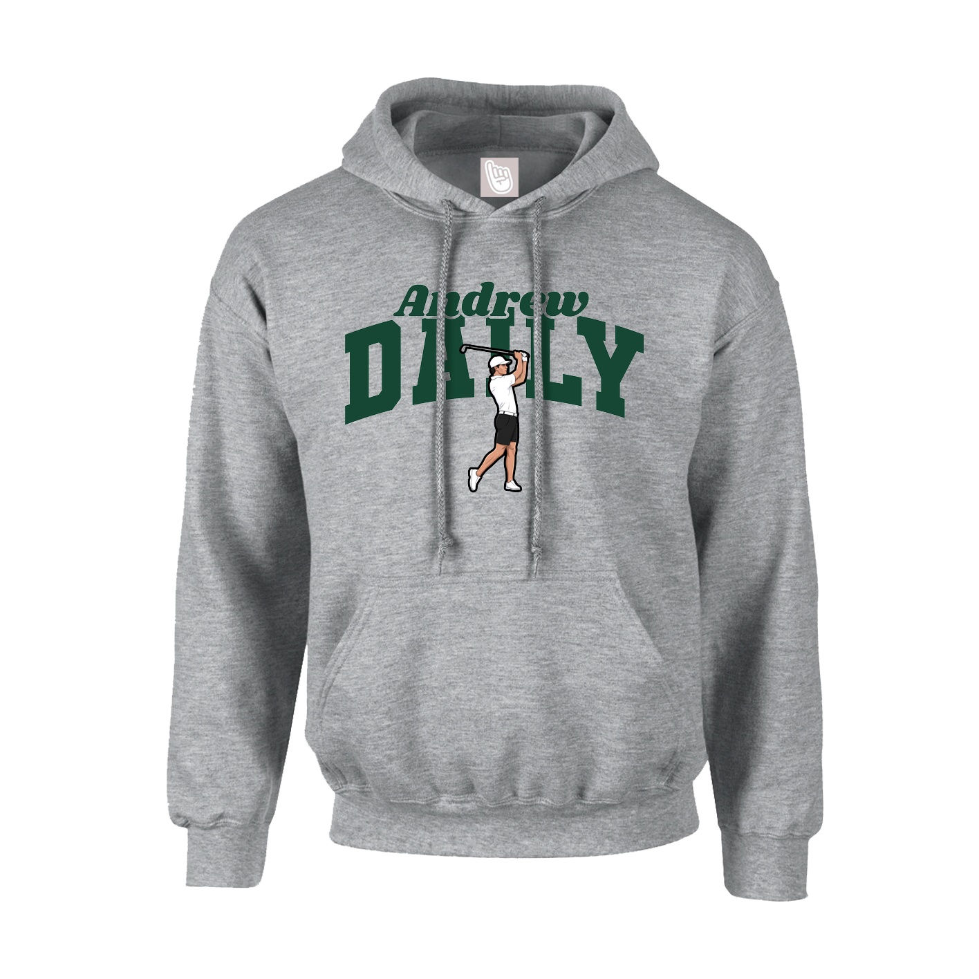 Youth Hoodie — Signature Arch in Grey