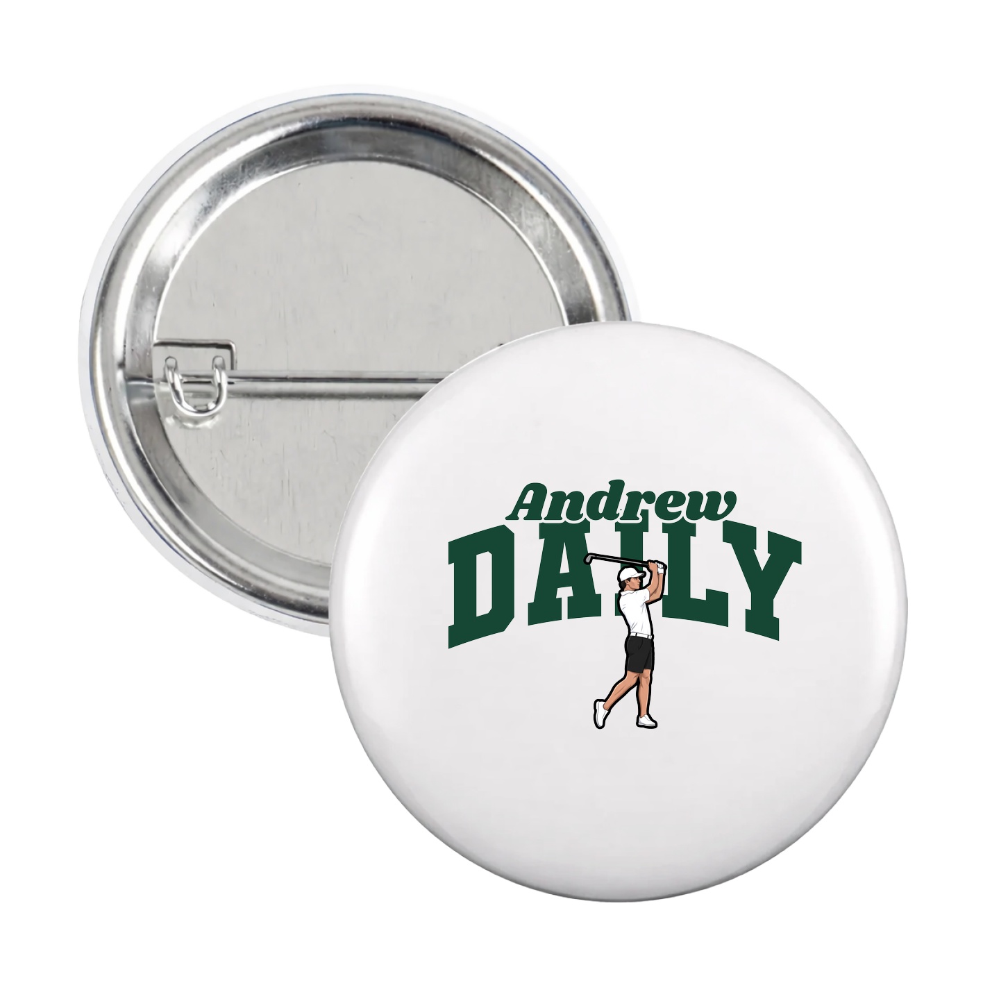 Game Day Button — Signature Arch in White