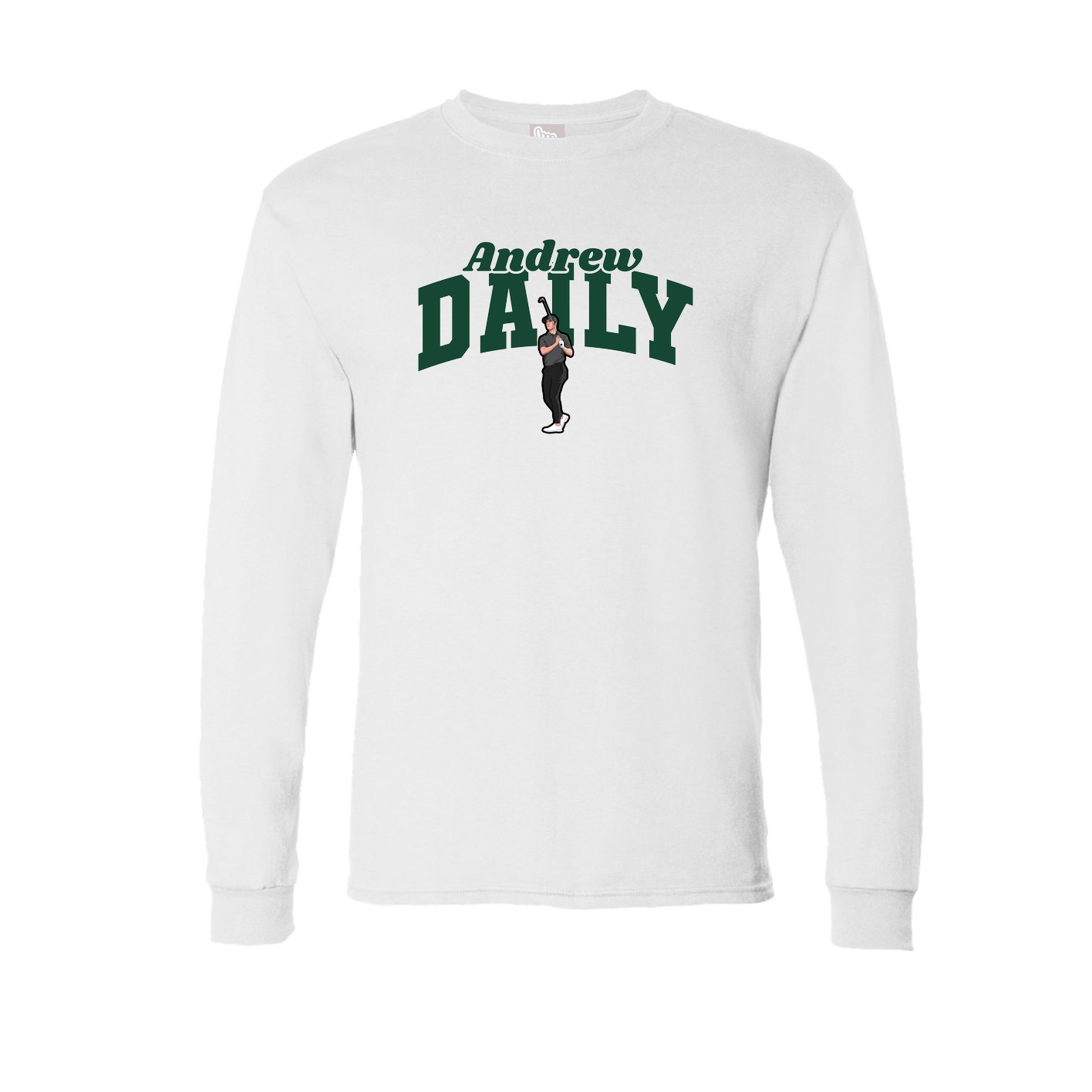 Long Sleeve Tee — Signature Arch in White