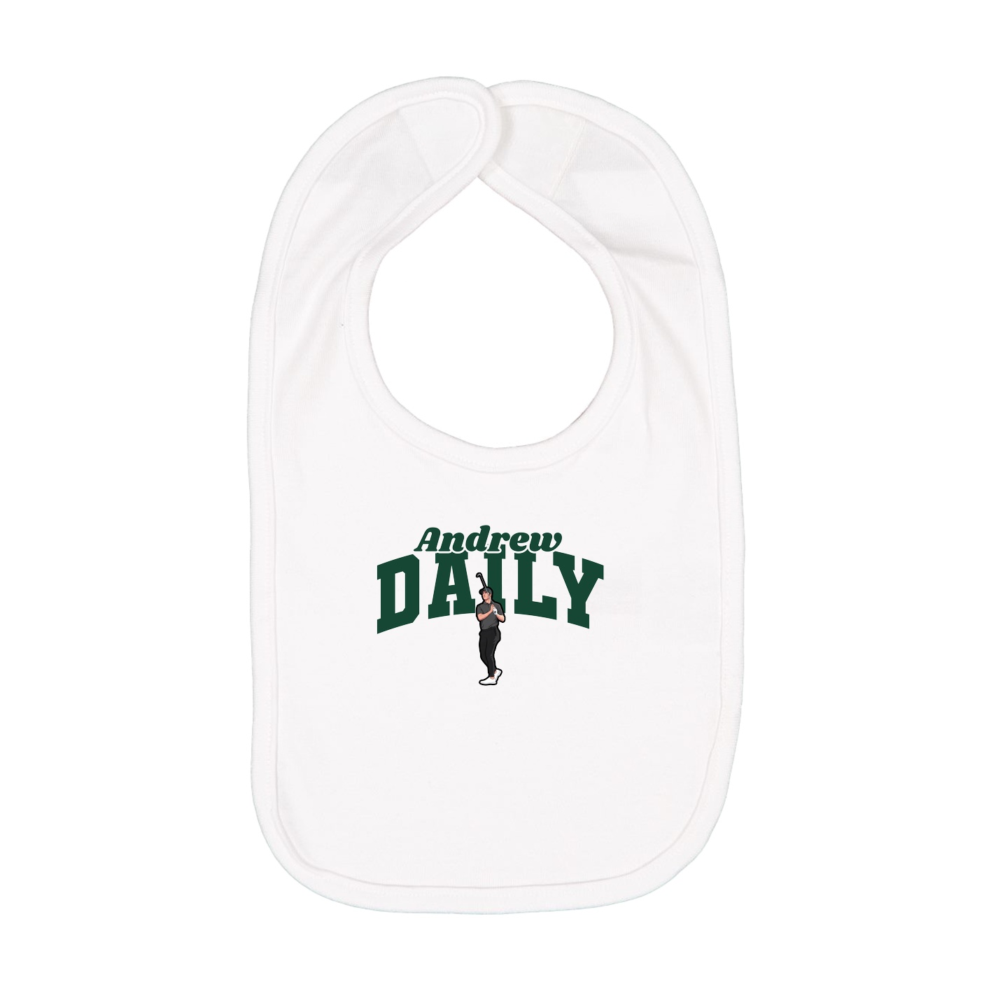 Infant Bib — Signature Arch in White