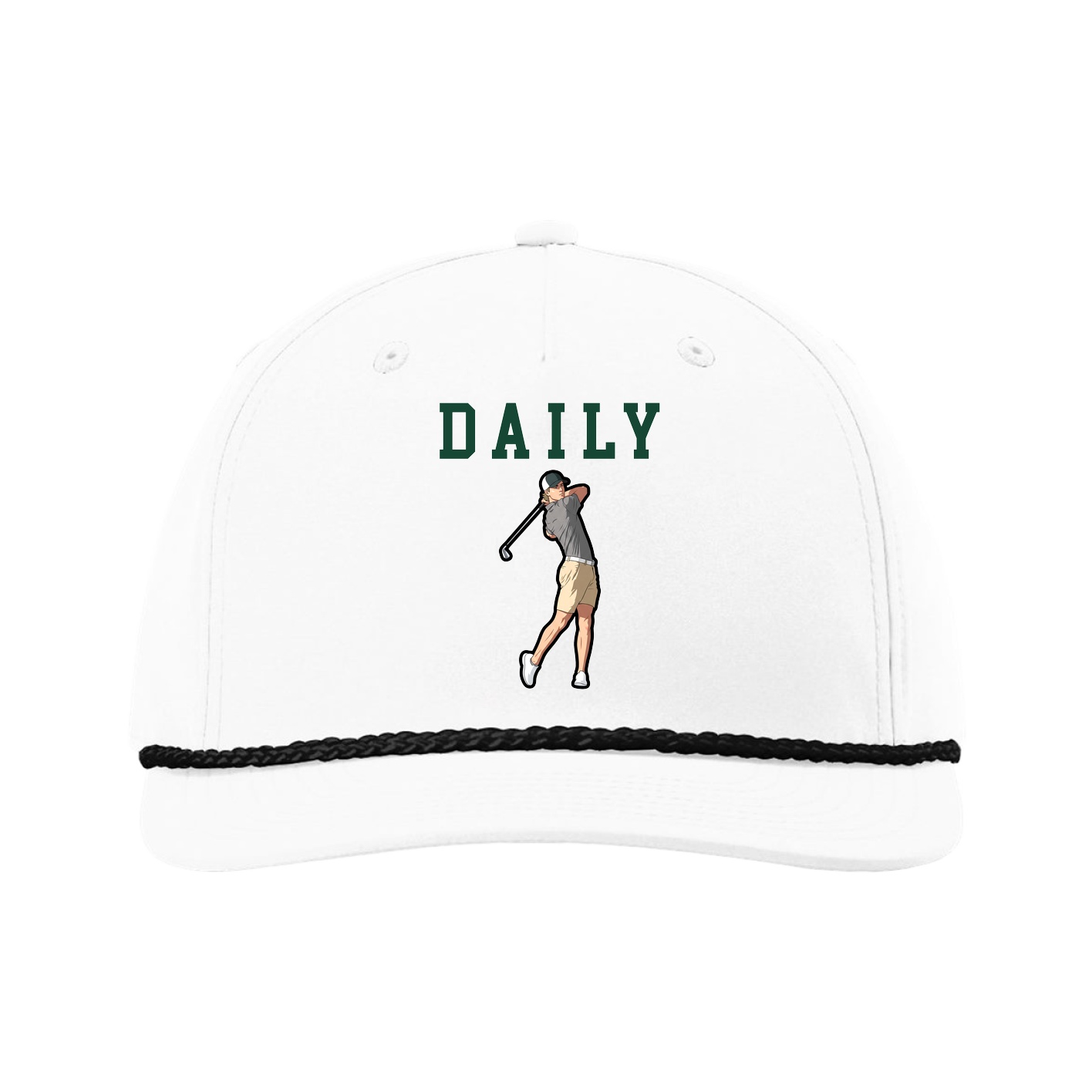Five-Panel Classic Rope Cap — Shirsey in White