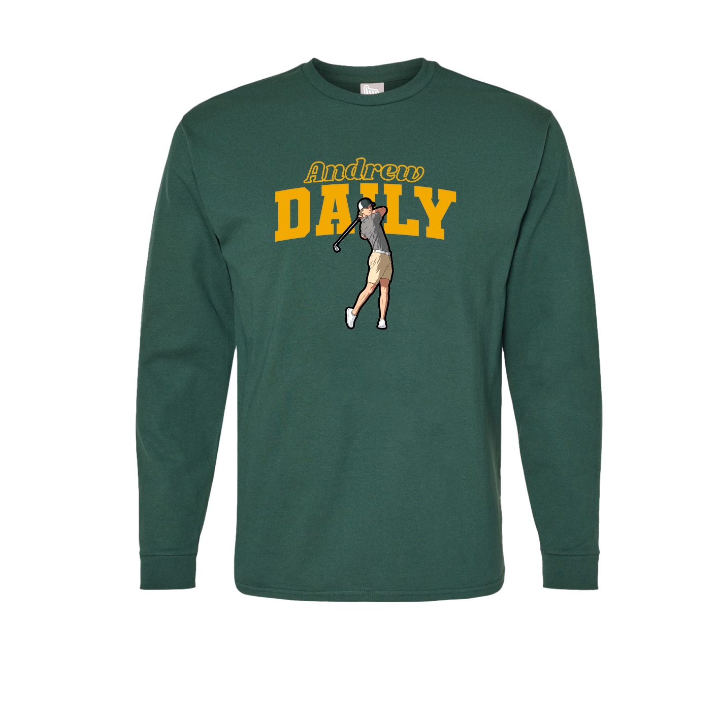 Long Sleeve Tee — Name Arch in Green