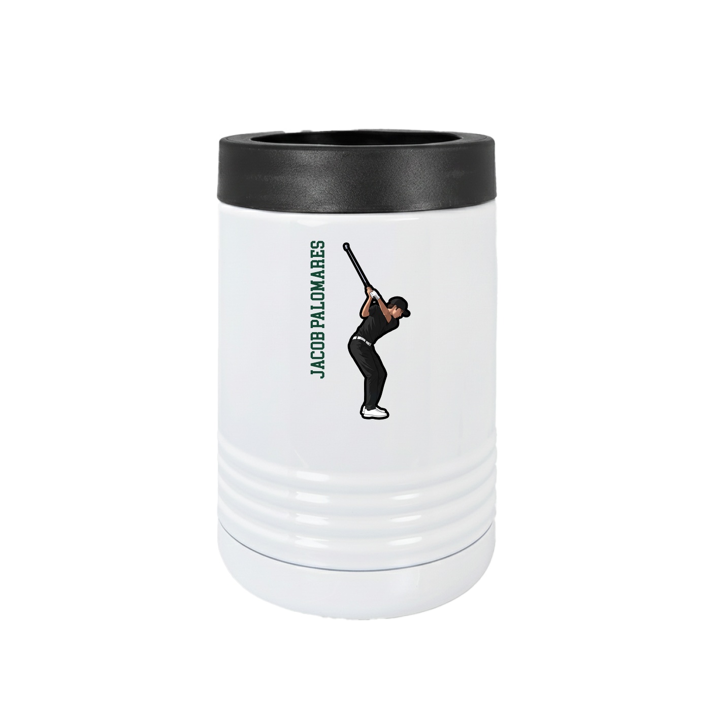 Beverage Holder — Name Vertical in White