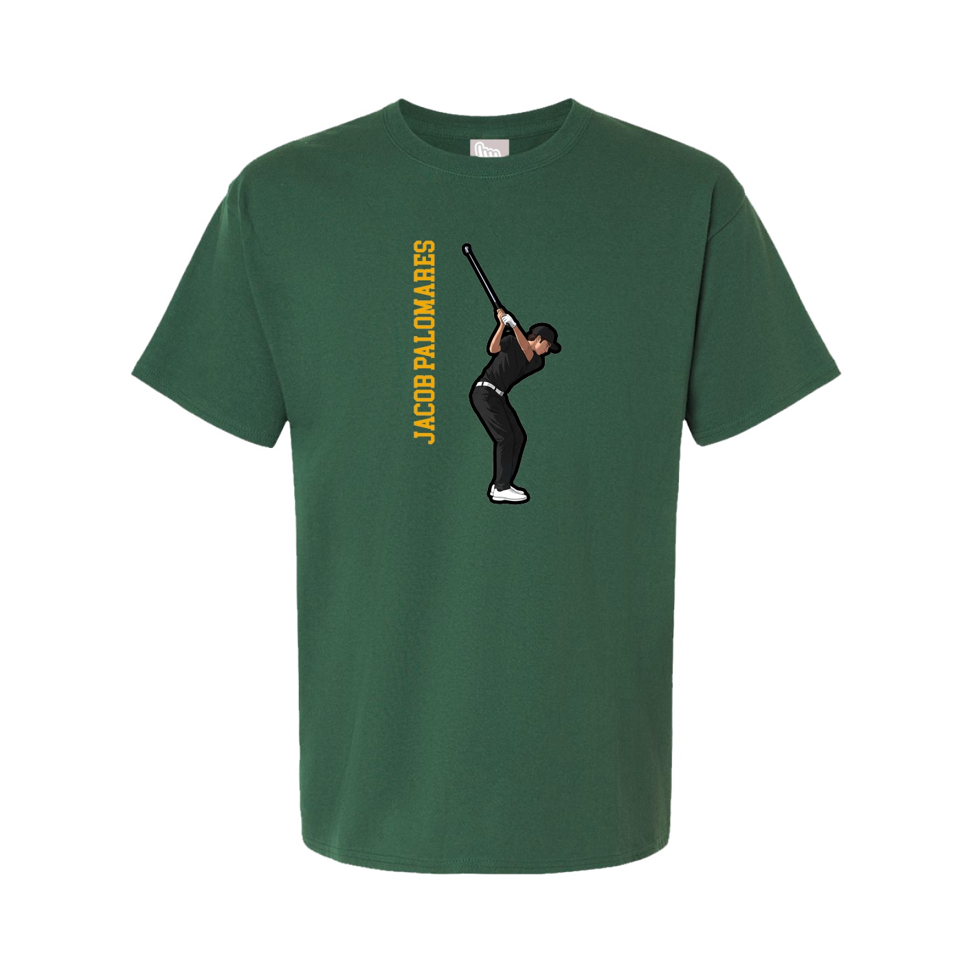 Tee — Name Vertical in Green