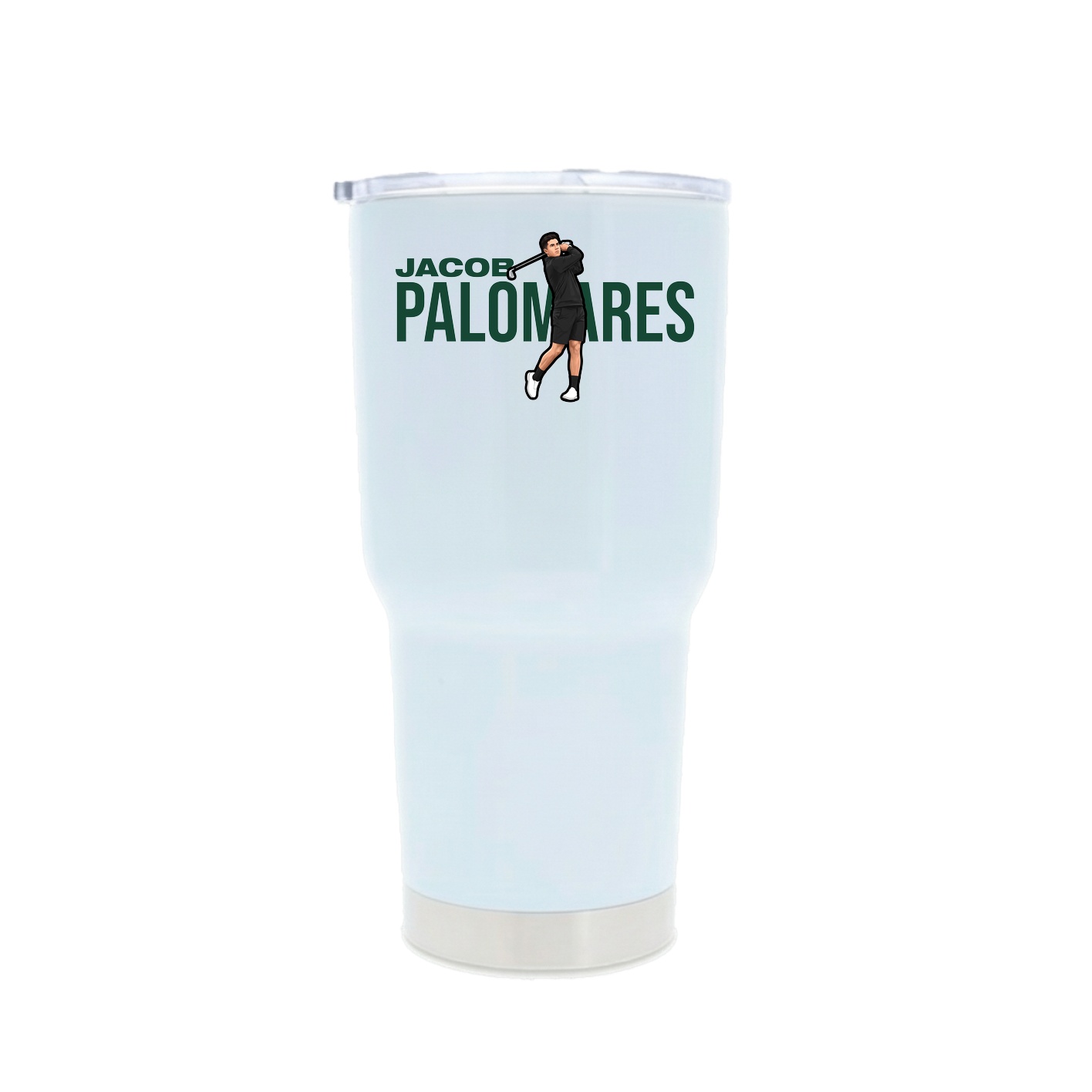 30oz Stainless Steel Tumbler — Player Name in White