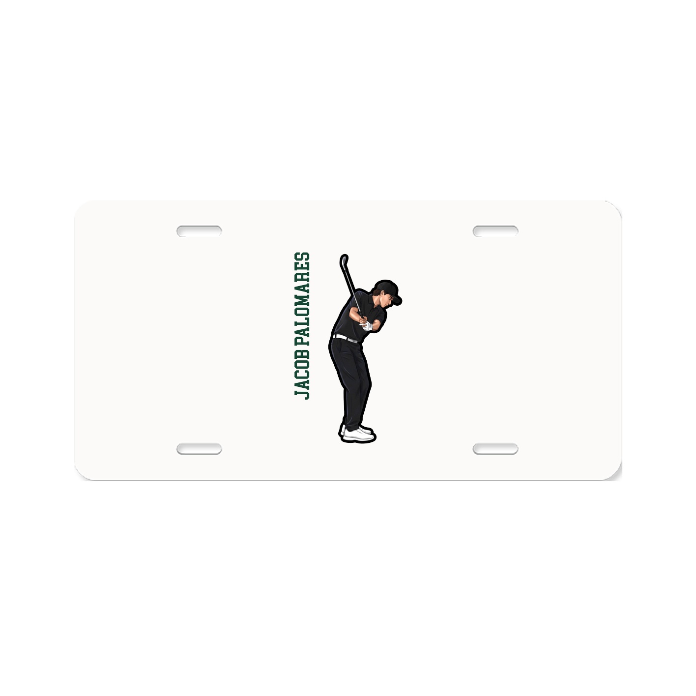 License Plate — Name Vertical in Classic